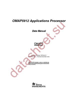 OMAP5912ZDY datasheet  